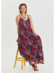 Adjustable Straps Asymmetric Cut Women's Long Dress 4658